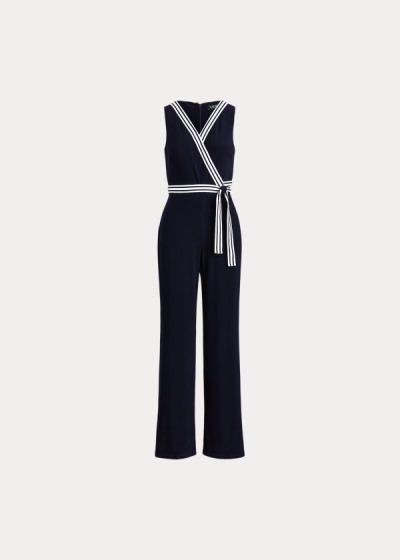 Ralph Lauren Surplice Jersey Jumpsuit Dame Danmark (BOKAG0653)